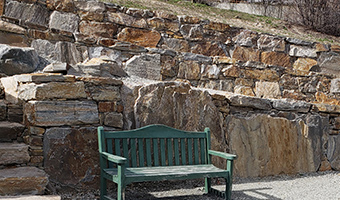 Stepped Rock Retaining Wall